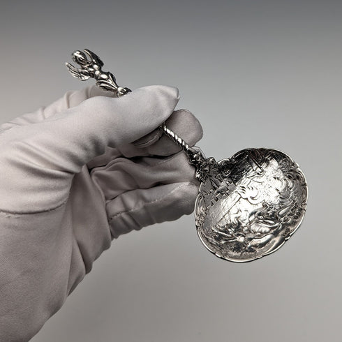 1901 年英國古董純銀茶盒湯匙 Elly Isaac Miller